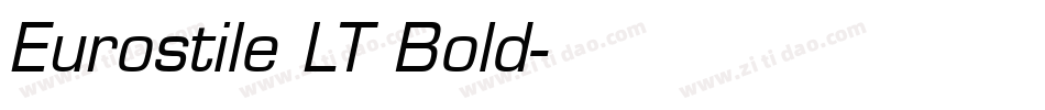 Eurostile LT Bold字体转换